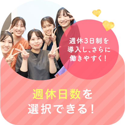 週休日数を選択できる